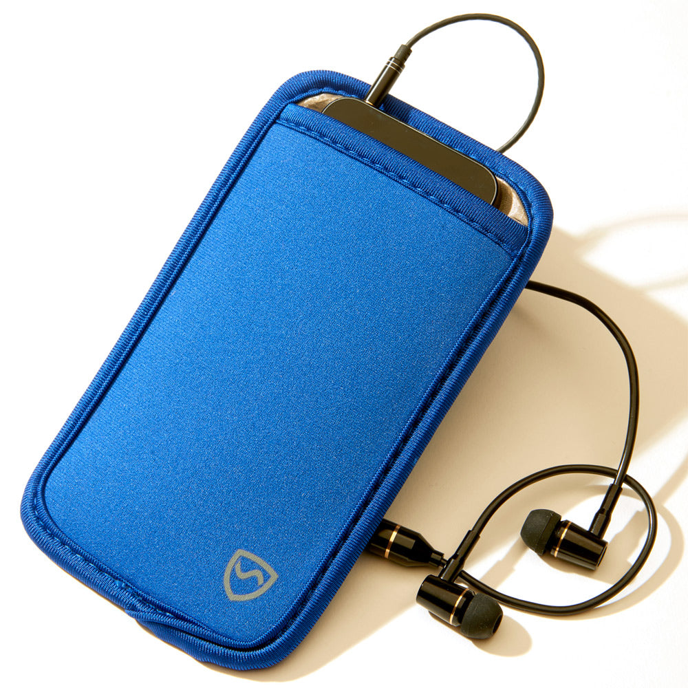 Blue phone pouch