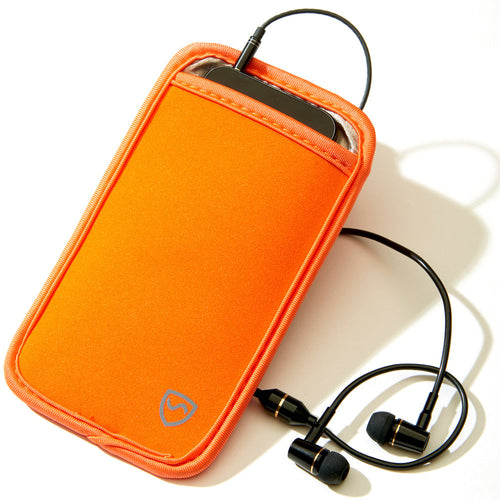 Orange phone pouch